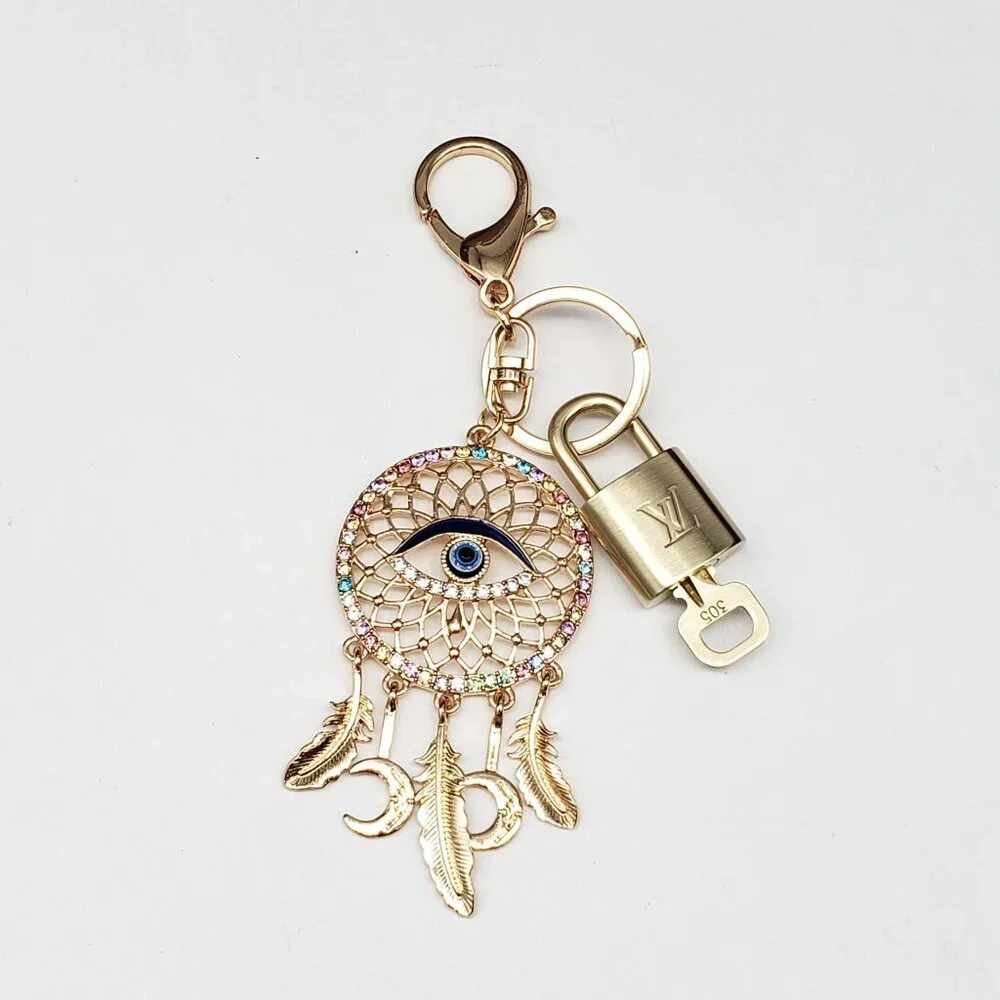 Louis Vuitton Gold Padlock 🔑 Authentic LV Unbranded Keychain Bag Charm